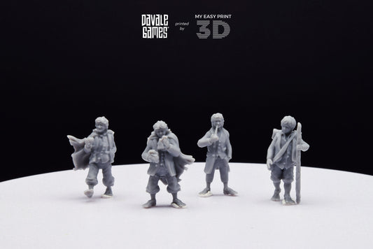Halfmen Fellow - Davale Games - 3D Printed with high quality resin for LOTR/D&D games