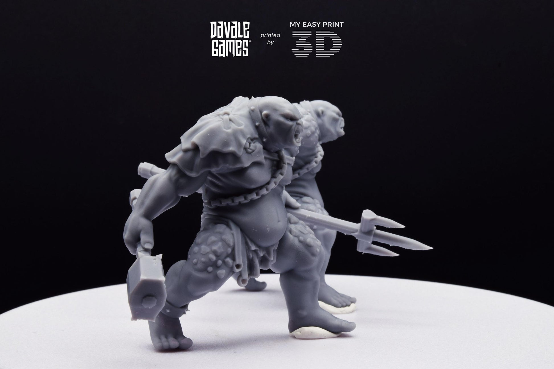 Troll of the Cave - Davale Games - 3D Printed with high quality resin for LOTR/D&D games
