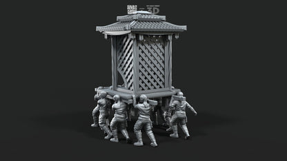 Dragon Army King on Palanquin [Ver. A] - Davale Games - 3D Printed with high quality resin for LOTR/D&D games