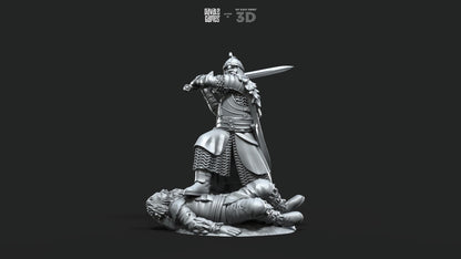 West Humans Hammer Lord - Foot and Mounted - Davale Games - 3D Printed with high quality resin for LOTR/D&D games