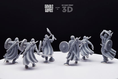 West Humans Warriors - Davale Games - 3D Printed with high quality resin for LOTR/D&D games