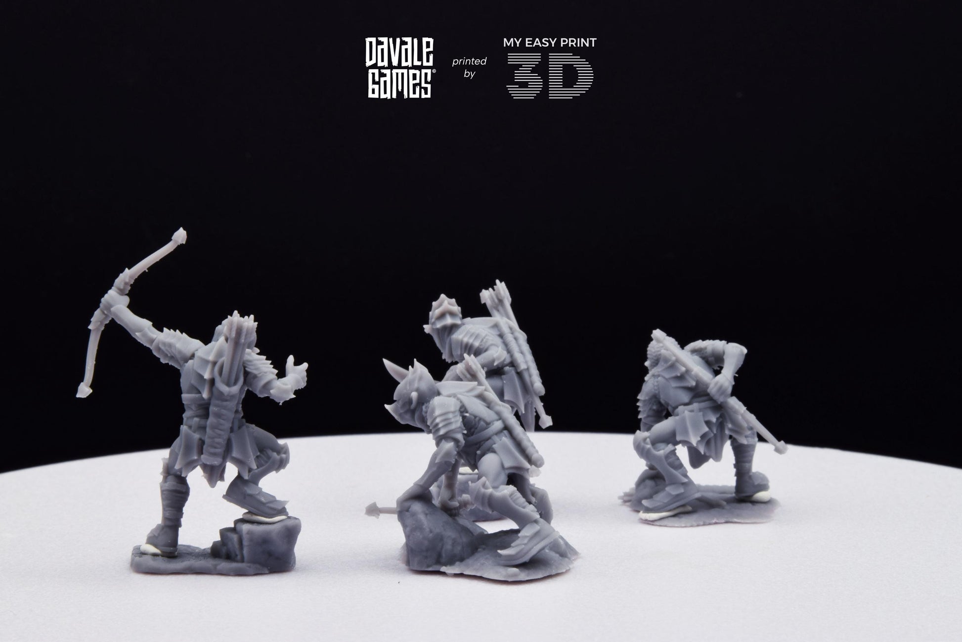 Archers - Goblins of the cave - Davale Games - 3D Printed with high quality resin for LOTR/D&D games