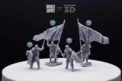 High Human Commander - Davale Games - 3D Printed with high quality resin for LOTR/D&D games