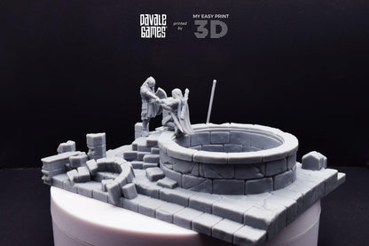 Grey Castle Scenery with Casualties [Ver.1 + Ver.2] - Davale Games - 3D Printed with high quality resin for LOTR/D&D games
