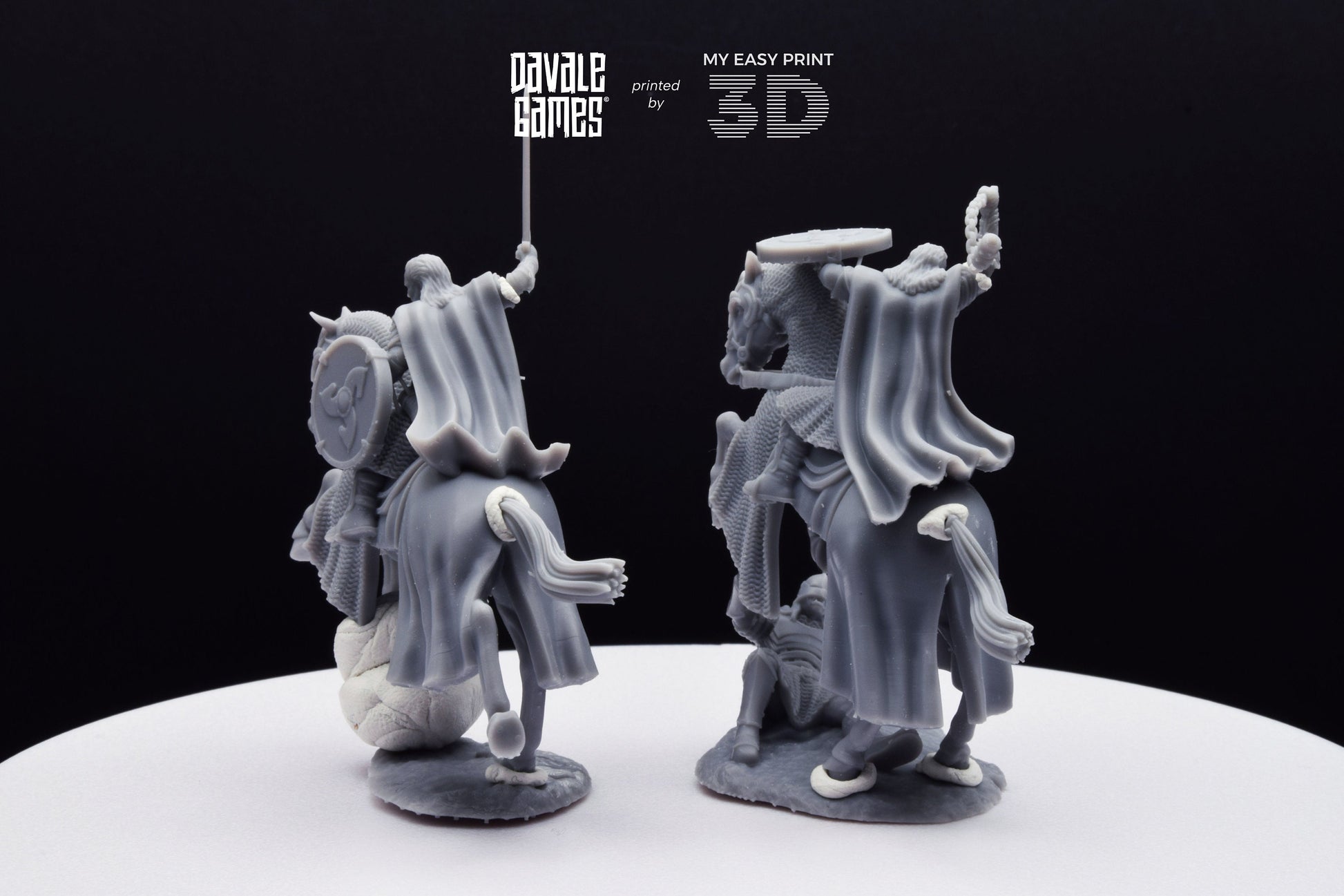 West Humans Hammer Sons Cavalry - Extra Poses - Mounted - Davale Games - 3D Printed with high quality resin for LOTR/D&D games