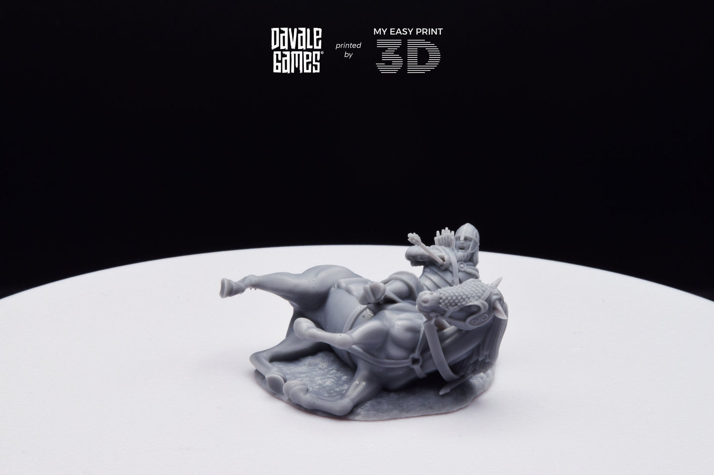 Death West Human on Horse - Mounted - Davale Games - 3D Printed with high quality resin for LOTR/D&D games