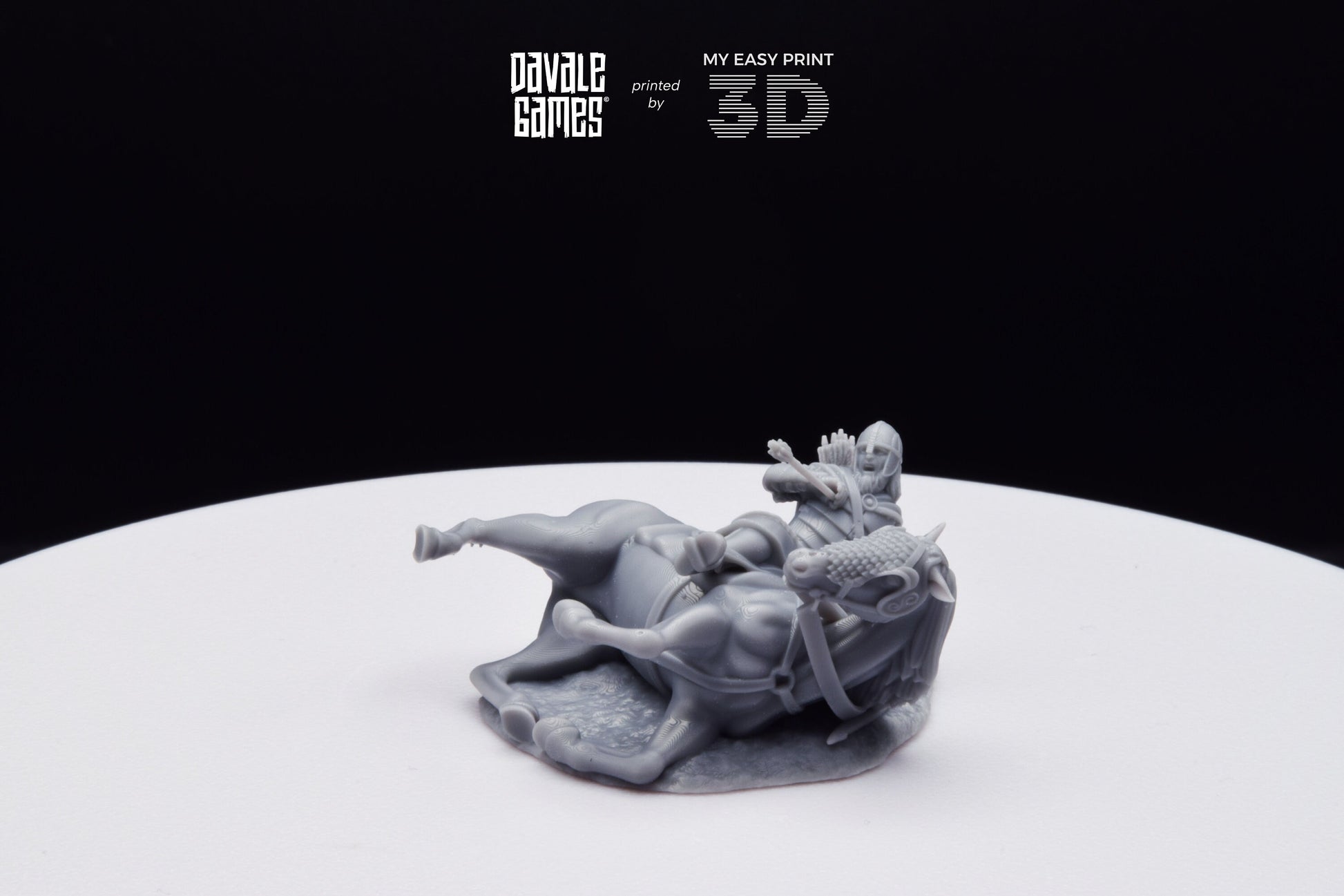 Death West Human on Horse - Mounted - Davale Games - 3D Printed with high quality resin for LOTR/D&D games