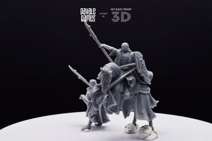 Bloody Elf King - Foot and Mounted - Davale Games - 3D Printed with high quality resin for LOTR/D&D games