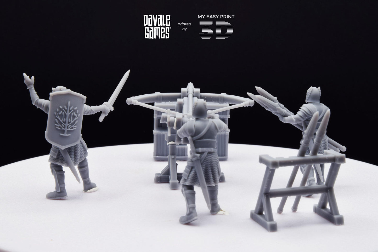 Grey Castle Rocket Launcher with Dotation - Davale Games - 3D Printed with high quality resin for LOTR/D&D games