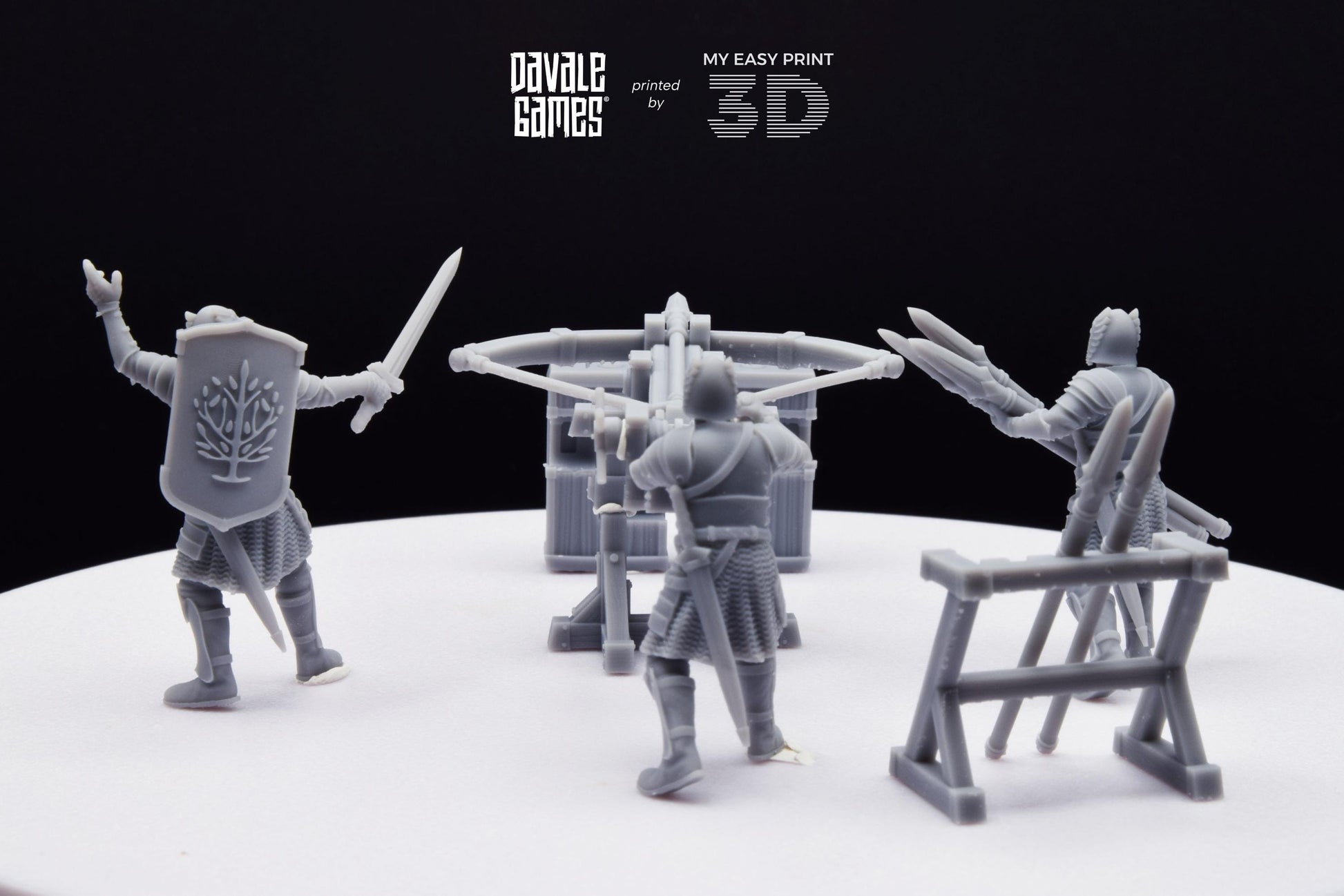 Grey Castle Rocket Launcher with Dotation - Davale Games - 3D Printed with high quality resin for LOTR/D&D games