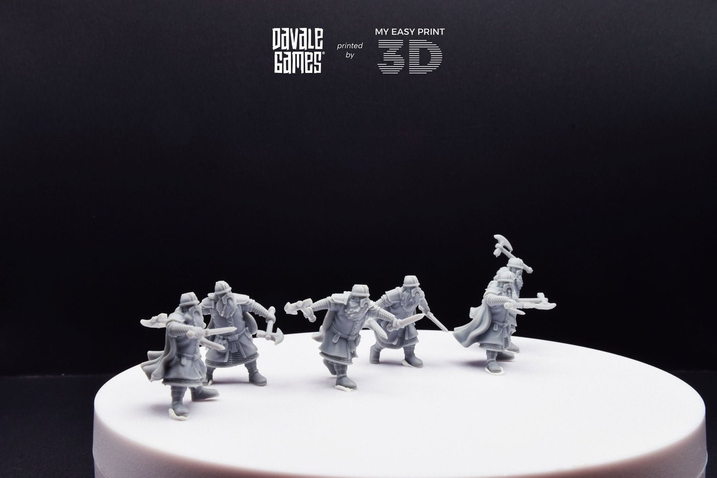 Metal Guard Dwarf - Davale Games - 3D Printed with high quality resin for LOTR/D&D games
