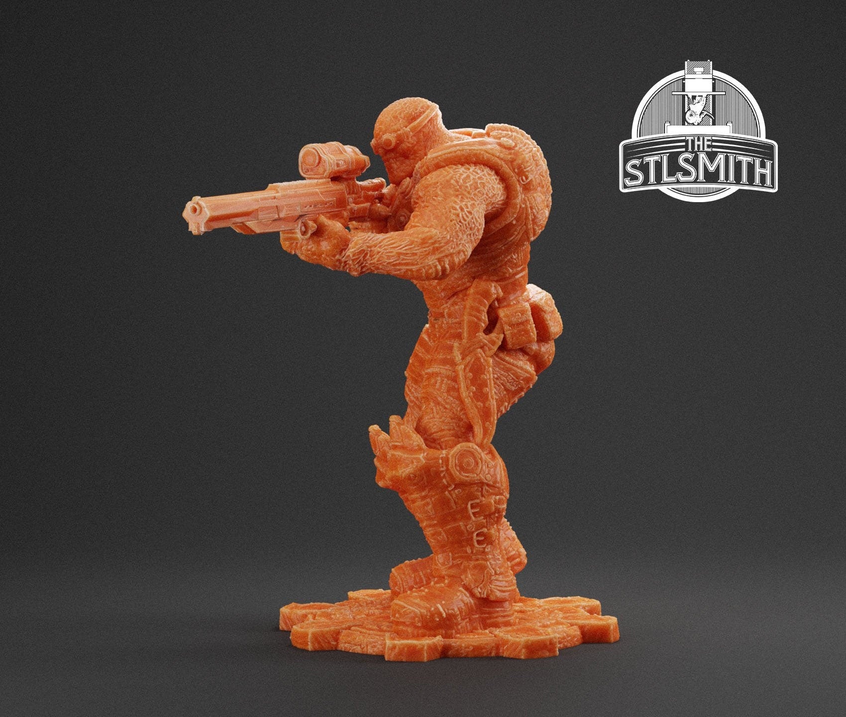 Gears Of War Drone Sniper Ot Miniature - TheSTLSmith - 3D Printed with high quality resin for Skirmish/D&D games