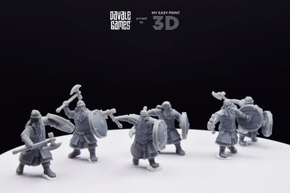 Kalak Warriors - Davale Games - 3D Printed with high quality resin for LOTR/D&D games