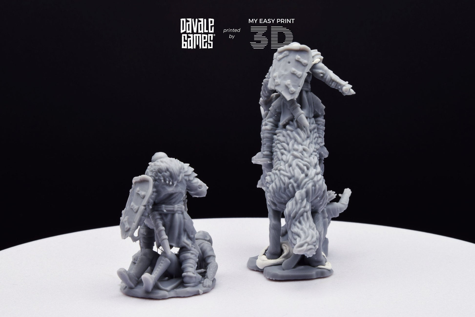 Korvog, Orc Lord Commander - Foot and Mounted - Davale Games - 3D Printed with high quality resin for LOTR/D&D games