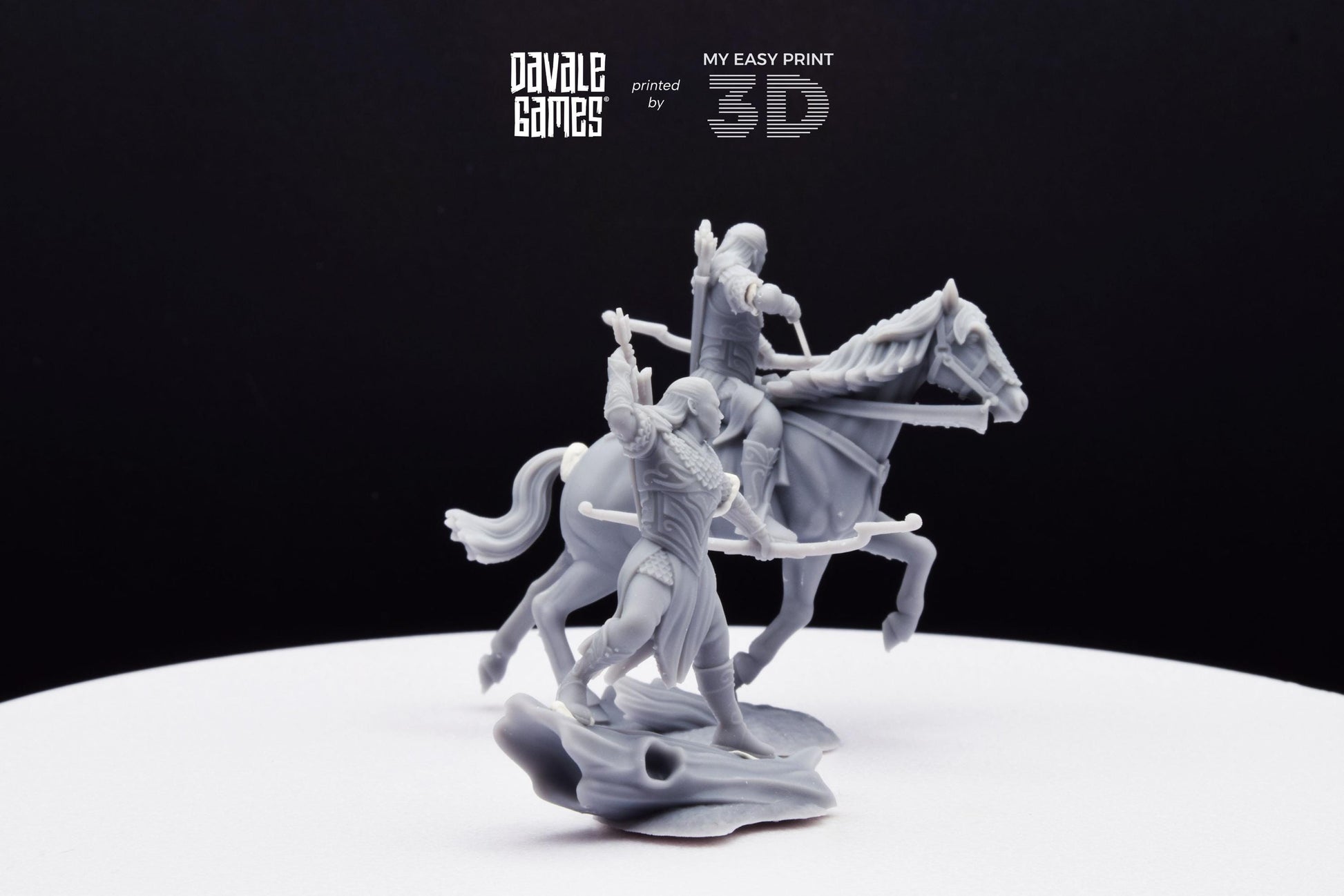 Leingel Forest Prince - Foot and Mounted - Davale Games - 3D Printed with high quality resin for LOTR/D&D games
