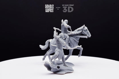 Leingel Forest Prince - Foot and Mounted - Davale Games - 3D Printed with high quality resin for LOTR/D&D games