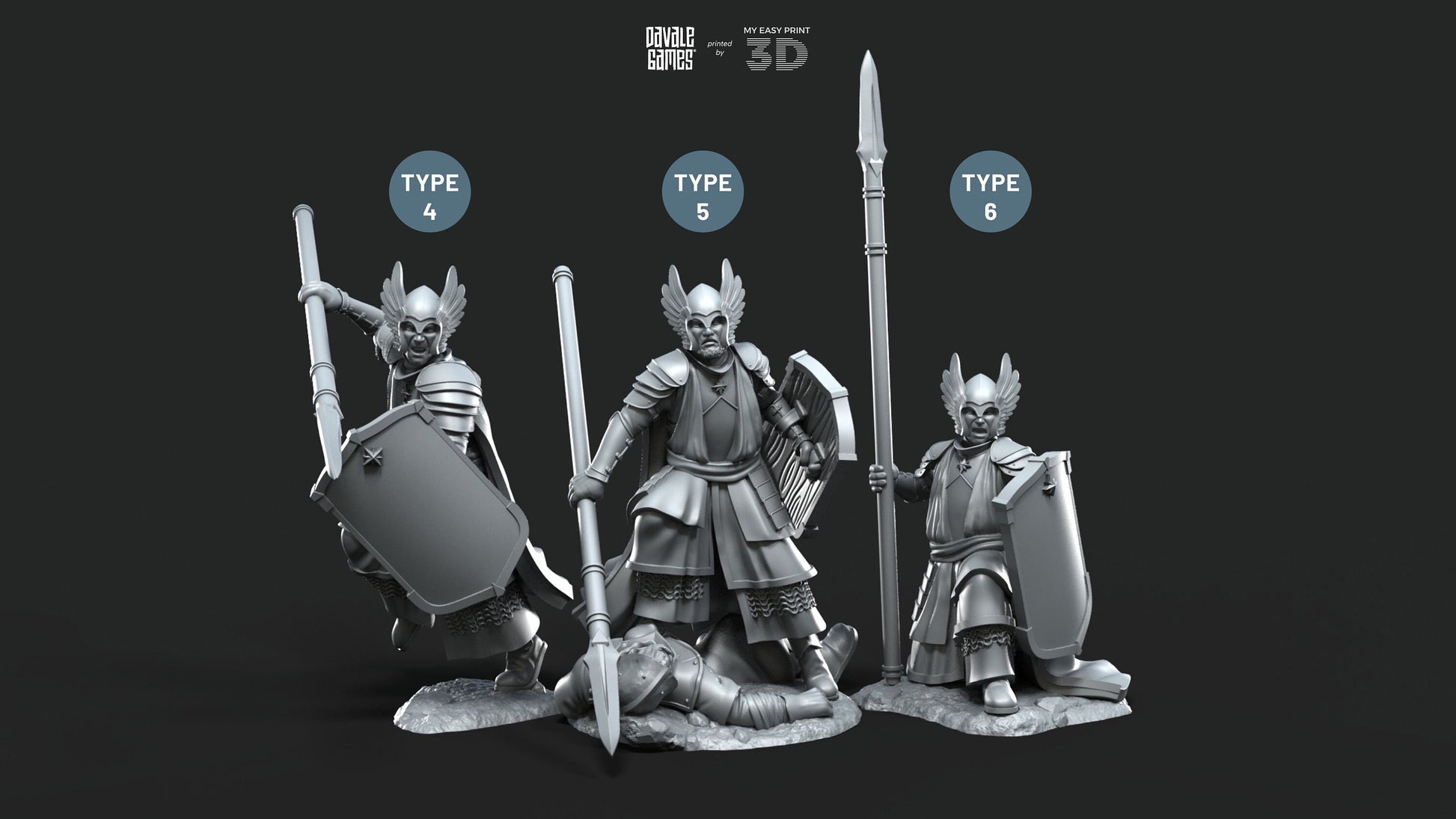 Guards of the Grey Tree - Foot - Grey Castle - Davale Games - 3D Printed with high quality resin for LOTR/D&D games