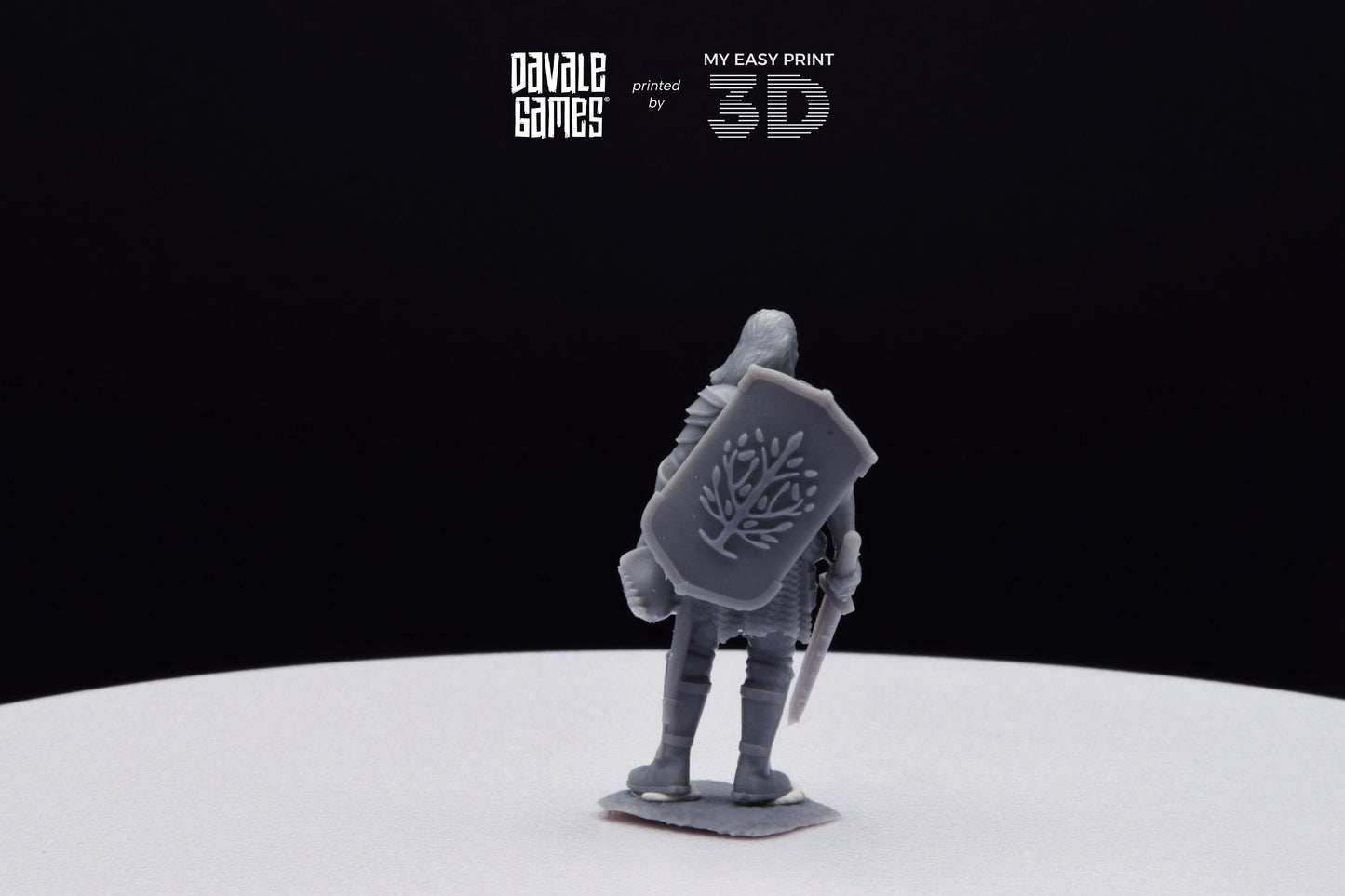 Veteran Grey Castle Captain [Ver. 1] - Davale Games - 3D Printed with high quality resin for LOTR/D&D games