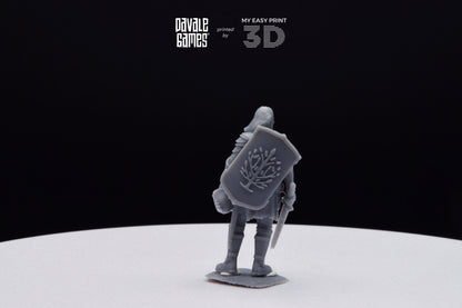 Veteran Grey Castle Captain [Ver. 1] - Davale Games - 3D Printed with high quality resin for LOTR/D&D games