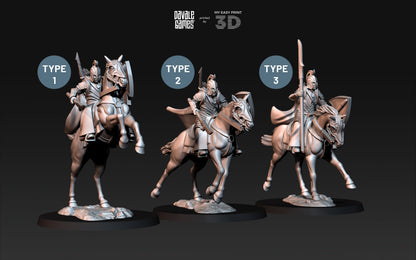 Bloody High Elf Knight - Mounted - Davale Games - 3D Printed with high quality resin for LOTR/D&D games