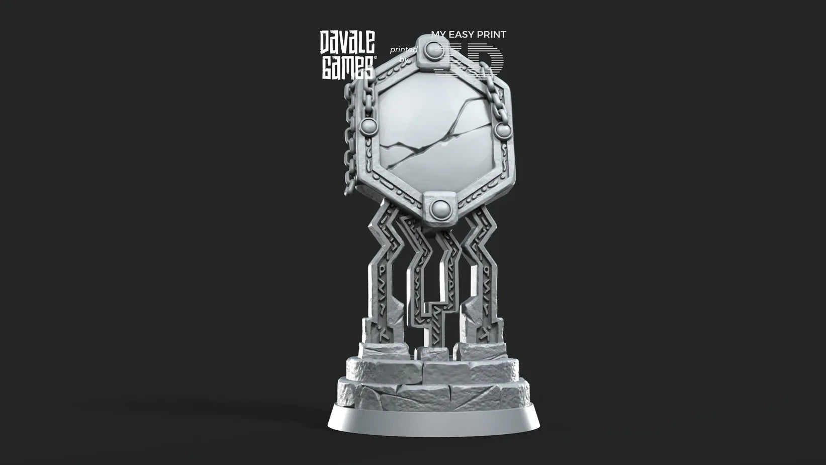 Dwarf Mirror - Davale Games - 3D Printed with high quality resin for LOTR/D&D games