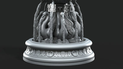 Swan Fountain - Scenery/Terrain - Davale Games - 3D Printed with high quality resin for LOTR/D&D games