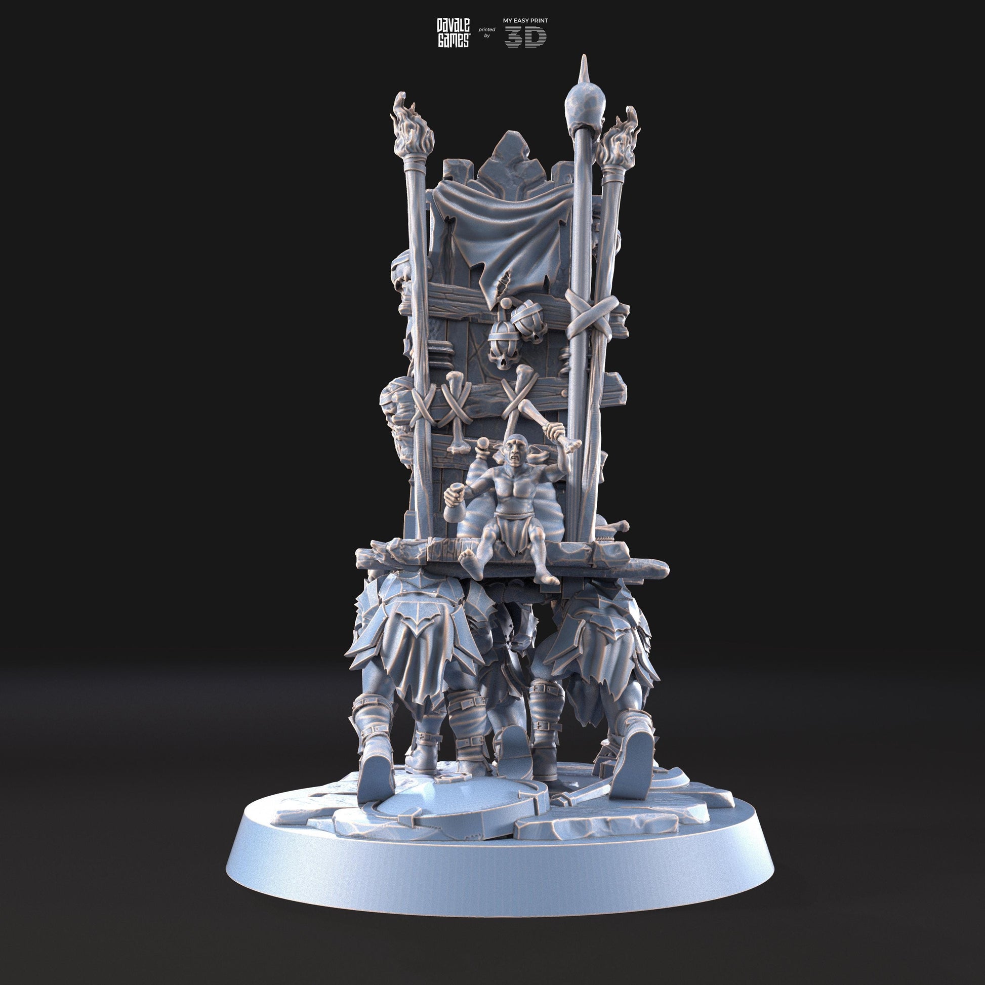 Gruluk the Big King of the Cave - Goblins of the cave - Davale Games - 3D Printed with high quality resin for LOTR/D&D games