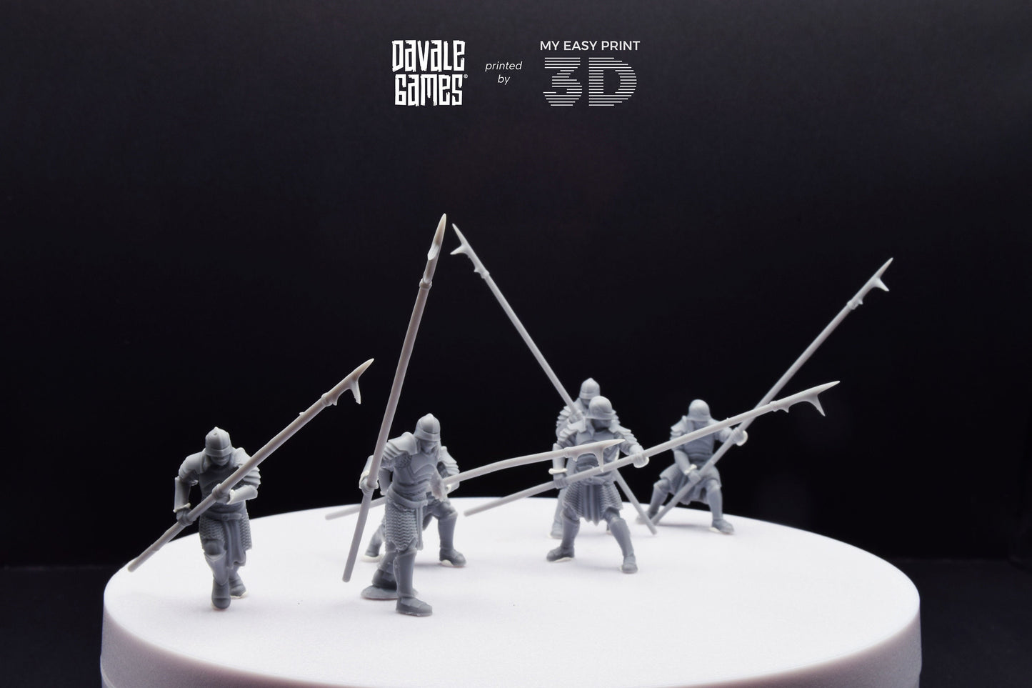 Blood-Handed with Long Spears - Davale Games - 3D Printed with high quality resin for LOTR/D&D games