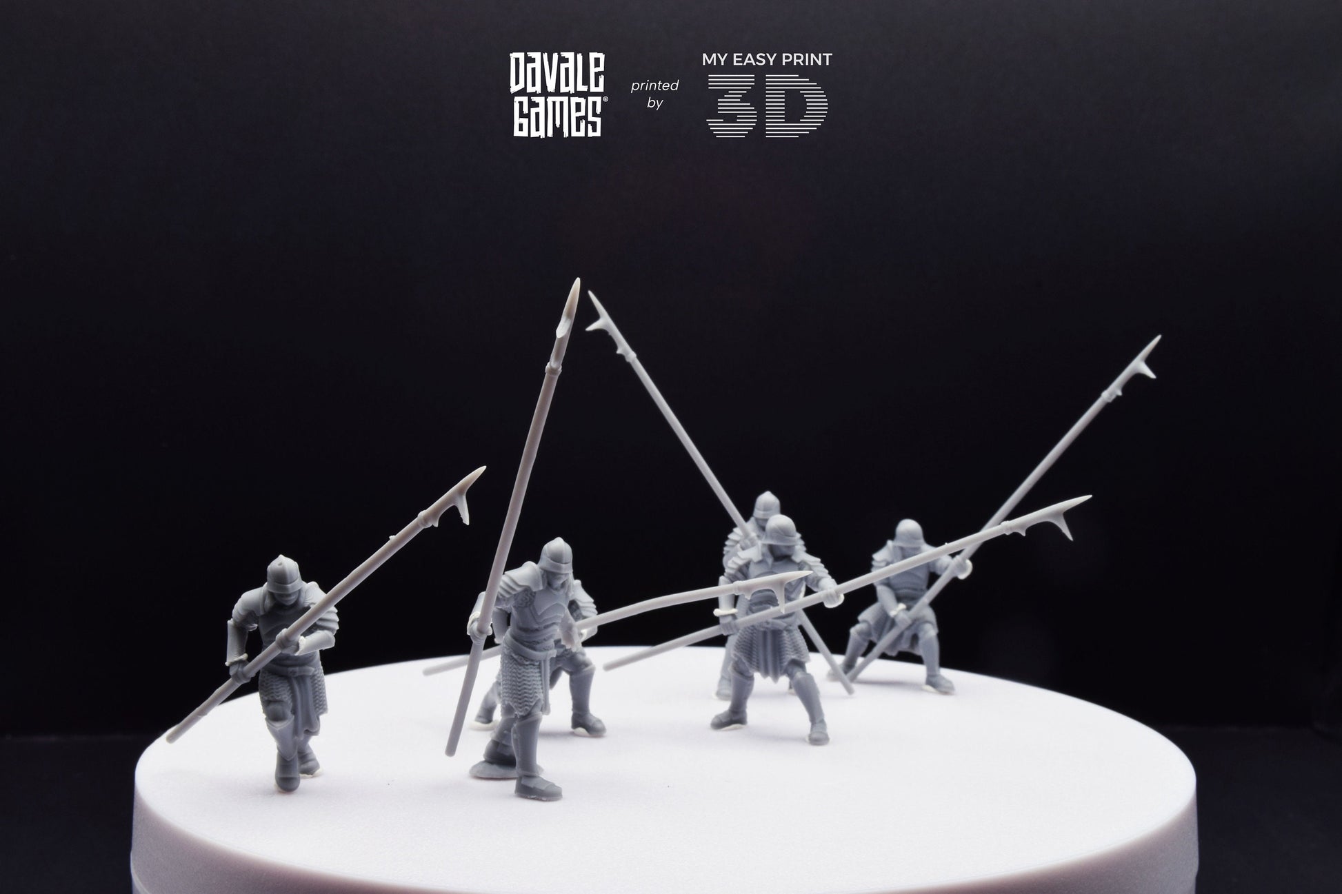 Blood-Handed with Long Spears - Davale Games - 3D Printed with high quality resin for LOTR/D&D games