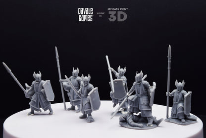 Guards of the Grey Tree - Foot - Grey Castle - Davale Games - 3D Printed with high quality resin for LOTR/D&D games