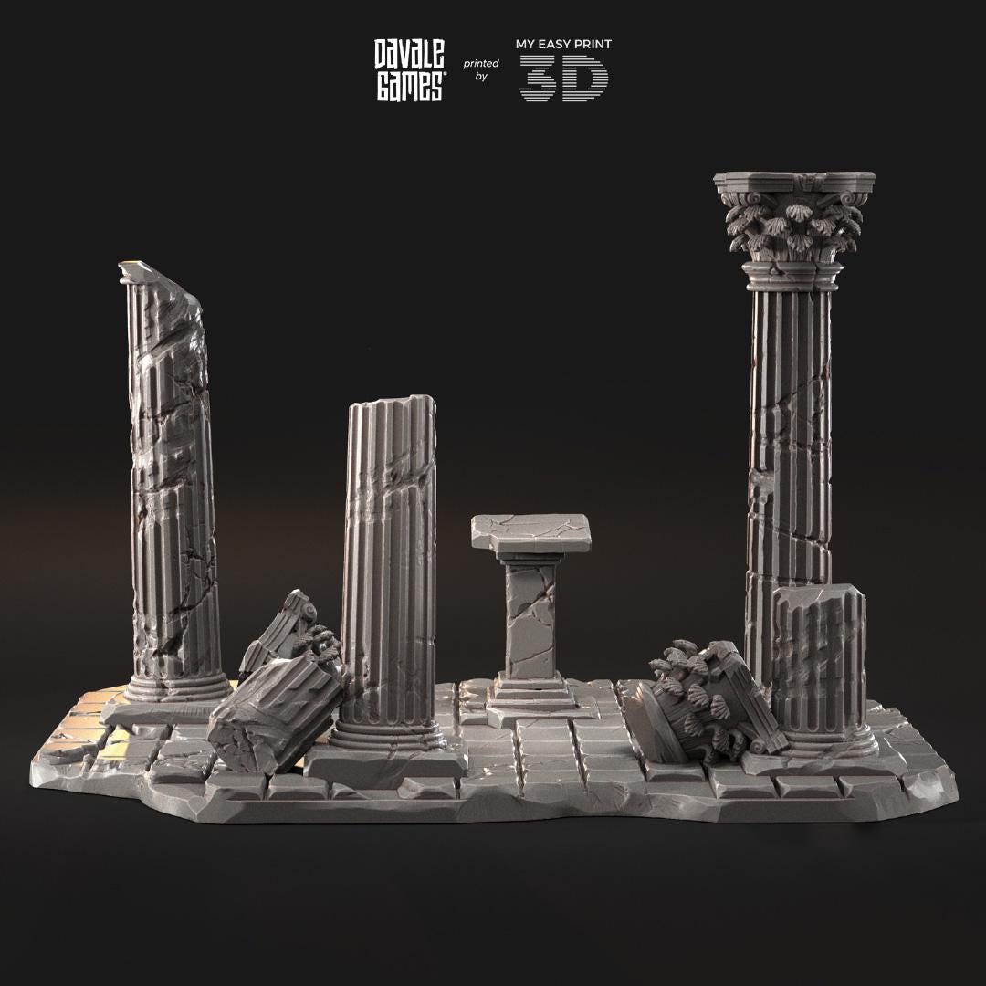 Greek Ruins - Scenery - Davale Games - Wargame / Mythological games - 3D Printed with high quality resin