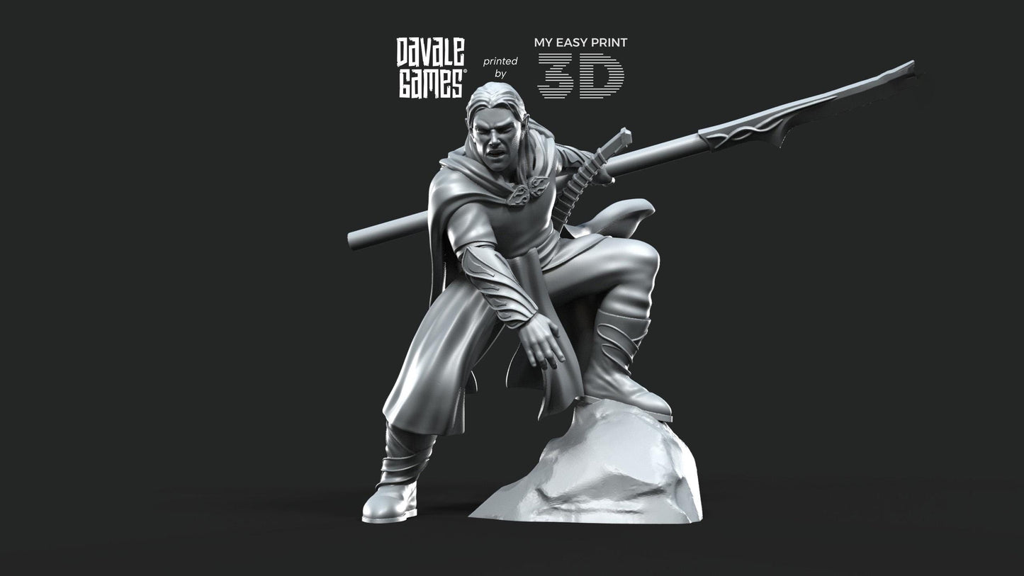 Forest Guardians Spearmen - Galanthir Elves - Davale Games - 3D Printed with high quality resin for LOTR/D&D games
