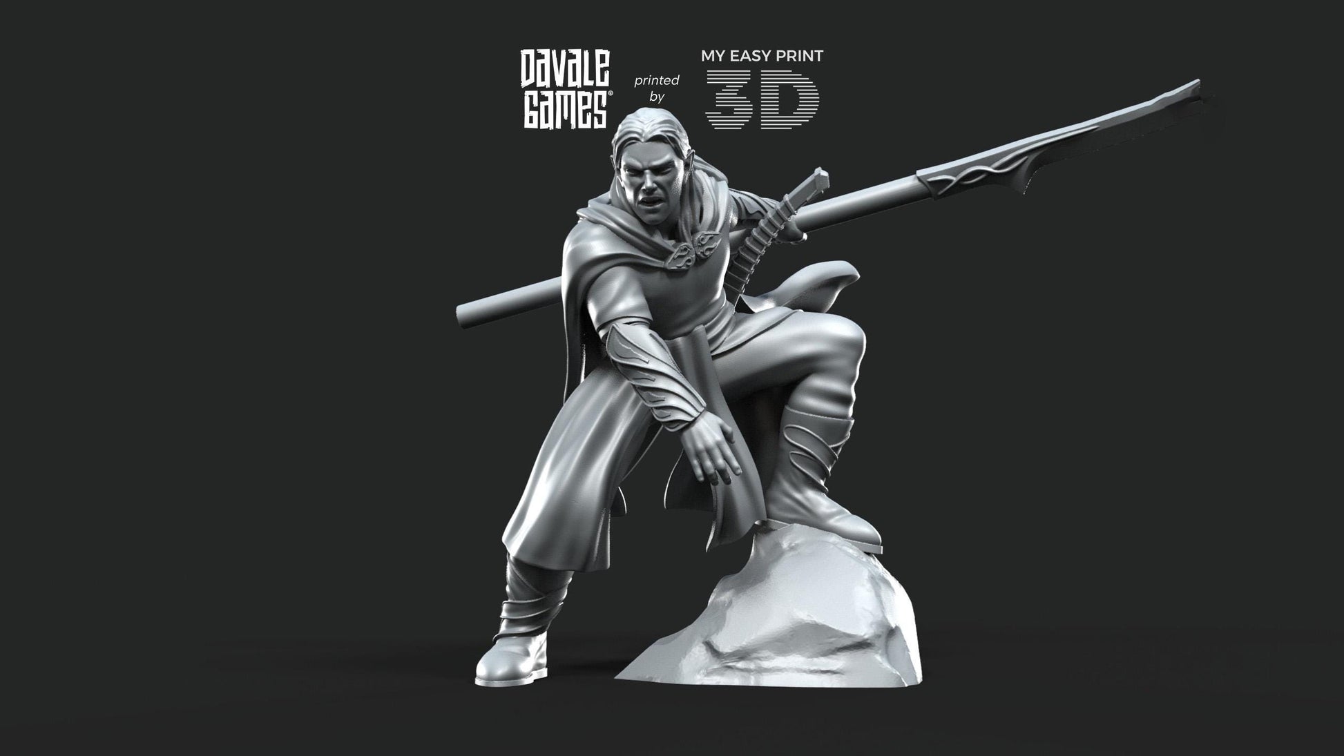 Forest Guardians Spearmen - Galanthir Elves - Davale Games - 3D Printed with high quality resin for LOTR/D&D games