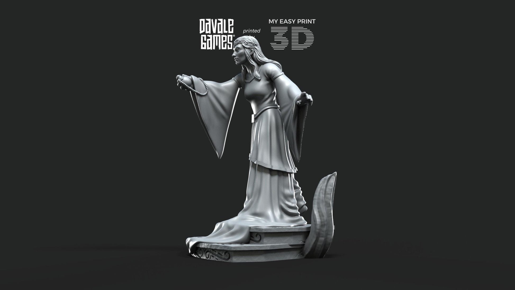 Lady of the Elves - Galanthir Elves - Davale Games - 3D Printed with high quality resin for LOTR/D&D games