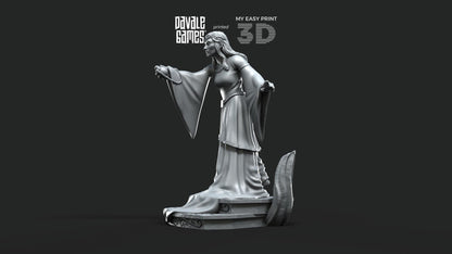 Lady of the Elves - Galanthir Elves - Davale Games - 3D Printed with high quality resin for LOTR/D&D games