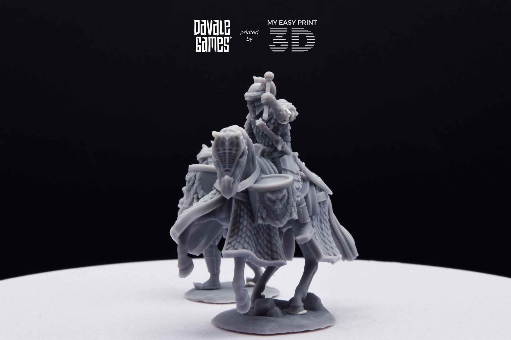 Dragon Army Drummer - Foot and Mounted - Davale Games - 3D Printed with high quality resin for LOTR/D&D games