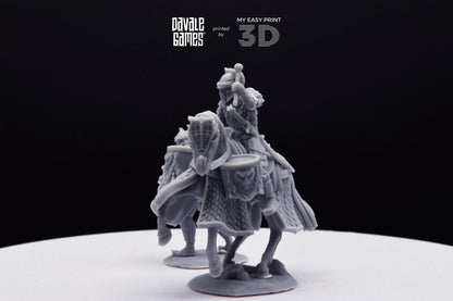 Dragon Army Drummer - Foot and Mounted - Davale Games - 3D Printed with high quality resin for LOTR/D&D games