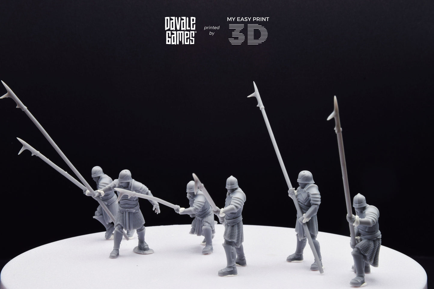 Blood-Handed with Long Spears - Davale Games - 3D Printed with high quality resin for LOTR/D&D games