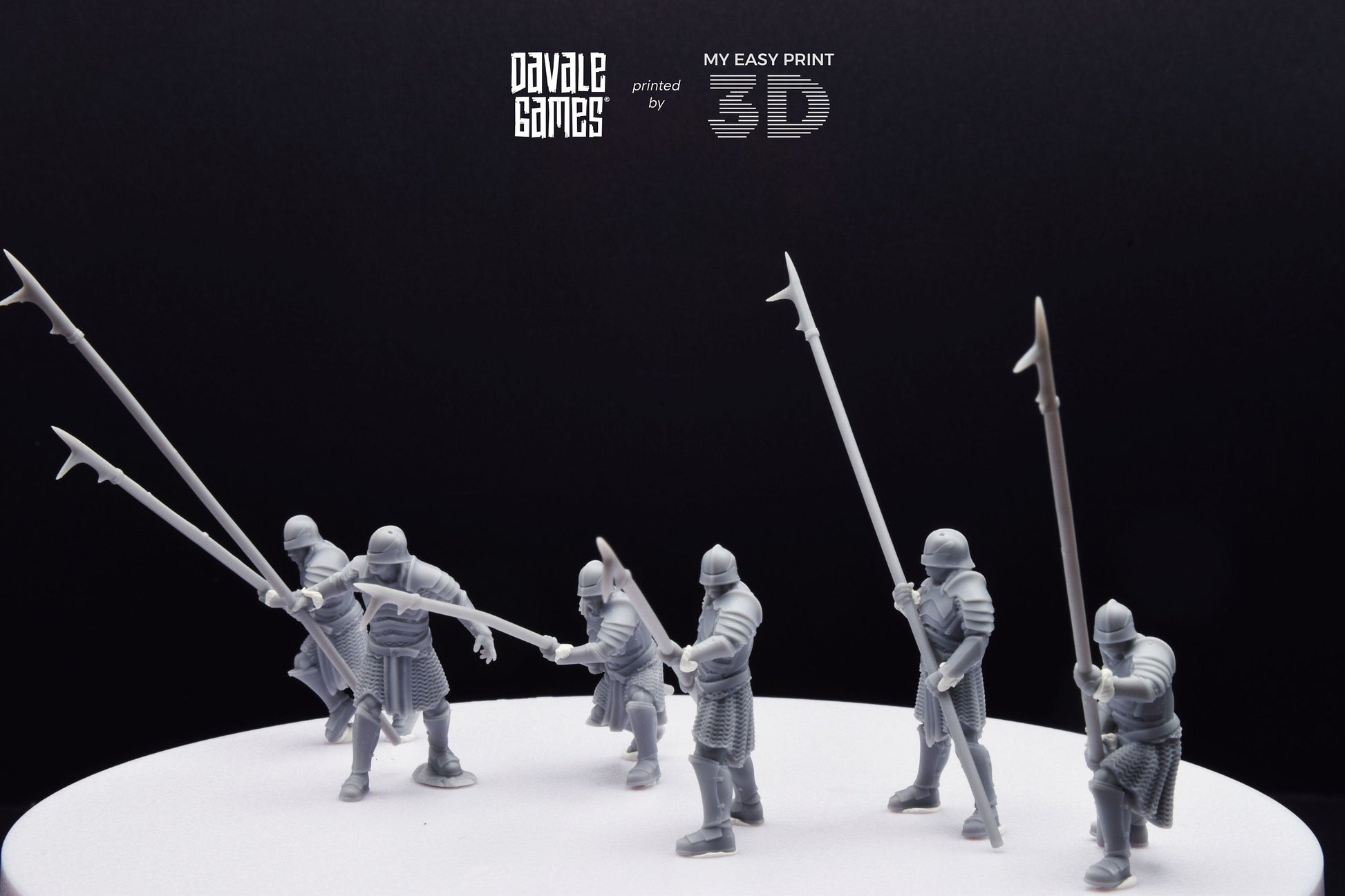 Blood-Handed with Long Spears - Davale Games - 3D Printed with high quality resin for LOTR/D&D games