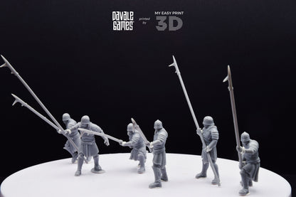 Blood-Handed with Long Spears - Davale Games - 3D Printed with high quality resin for LOTR/D&D games