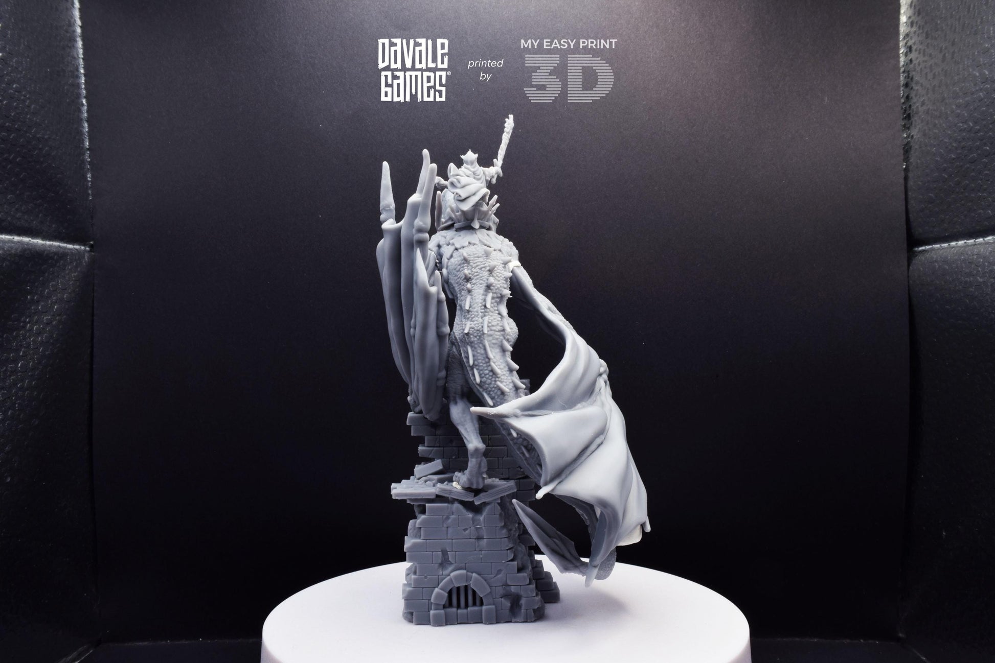 Wyvern with Dark Mage [Ver. 2] - Davale Games - 3D Printed with high quality resin for LOTR/D&D games