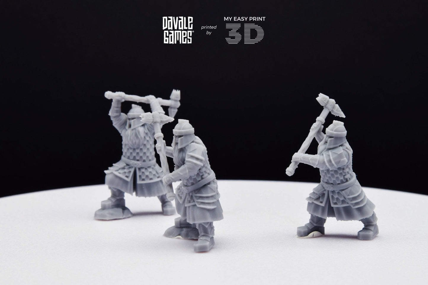 Silver Goat Dwarf with Hammer - Davale Games - 3D Printed with high quality resin for LOTR/D&D games