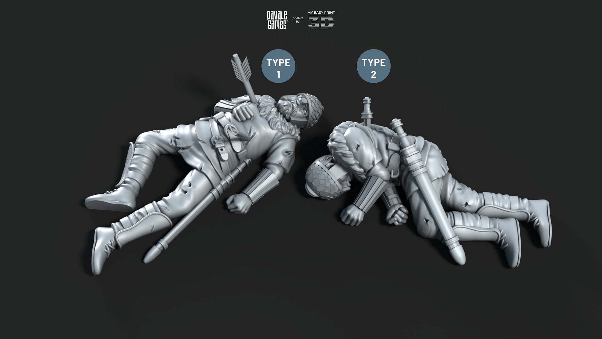 Gepids Casualties - Davale Games - Historical games - 3D Printed with high quality resin
