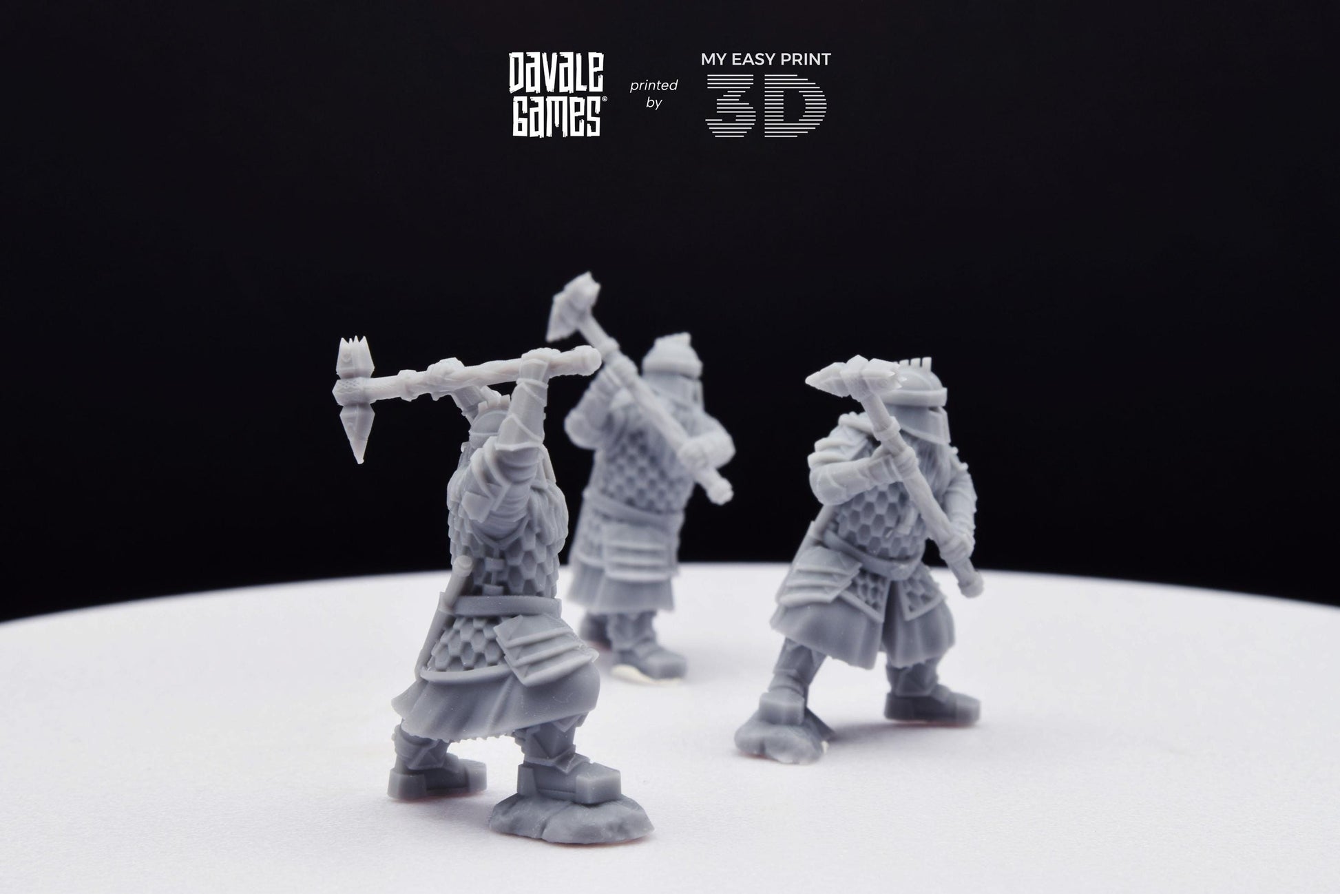 Silver Goat Dwarf with Hammer - Davale Games - 3D Printed with high quality resin for LOTR/D&D games