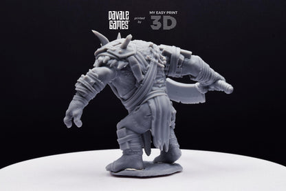 Anagar Troll Commander - Dead City - Davale Games - 3D Printed with high quality resin for LOTR/D&D games