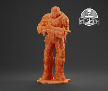 Gears Of War Onyx Guard Male Ot Miniature - TheSTLSmith - 3D Printed with high quality resin for Skirmish/D&D games