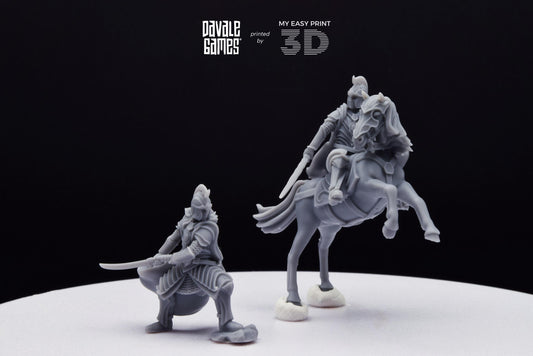 Demon&#39;s Slaughter Elf - Foot and Mounted - Davale Games - 3D Printed with high quality resin for LOTR/D&D games