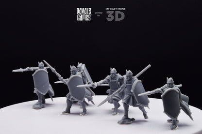 High Human with Spear - Davale Games - 3D Printed with high quality resin for LOTR/D&D games