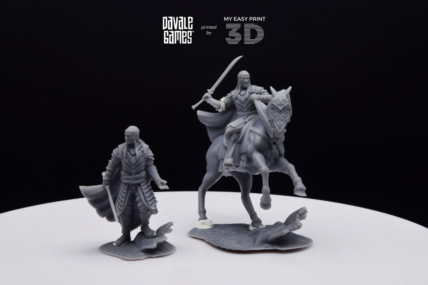 Lord of Bloody High Elves - Foot and Mounted - Davale Games - 3D Printed with high quality resin for LOTR/D&D games