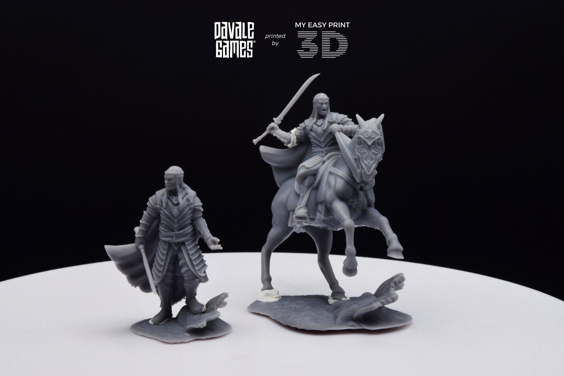 Lord of Bloody High Elves - Foot and Mounted - Davale Games - 3D Printed with high quality resin for LOTR/D&D games